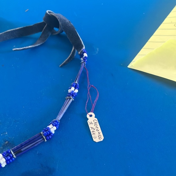 Cherokee reed Beaded Necklace - Picture 2 of 4